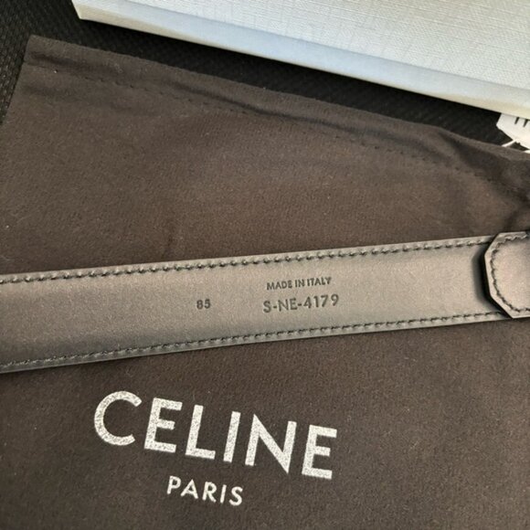Celine Triomphe Gold Buckle 85 Belt - Picture 3 of 6